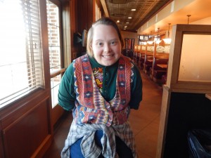 Chelsea Lucas is all smiles while working at the Great Dane at Hilldale in Madison, Wisconsin. Photo by Sophie Dubuisson.