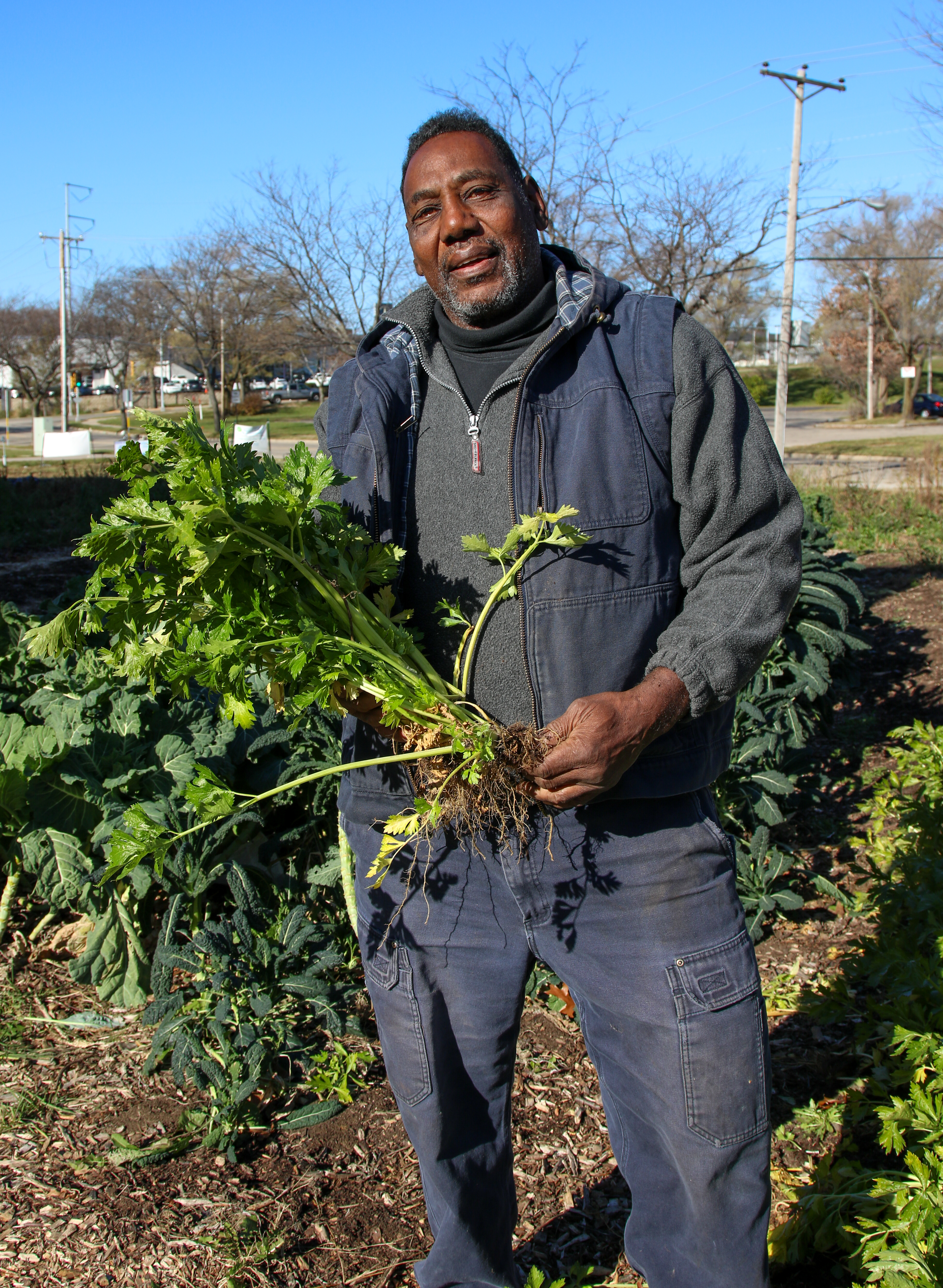 South Madison Farmers' Market manager and Growing Power Madison coordinator Robert Pierce. Photo by Thomas Yonash