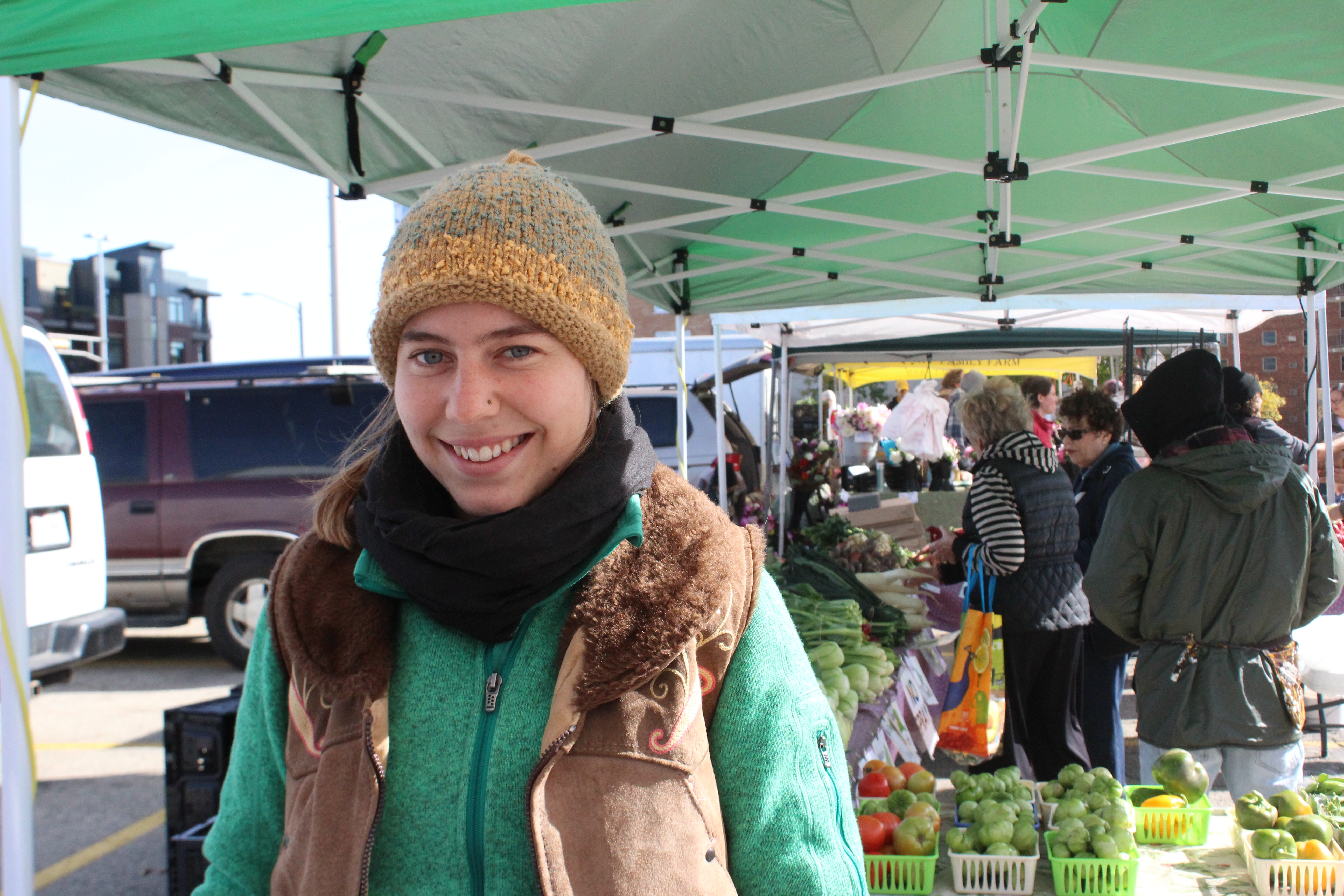 Rosalyn Murphy at the Westside Community Farmers Market one Saturday morning in Madison. Photo by Becca Radix.